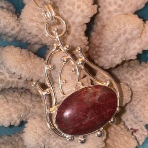 Rhodochrosite Artisan handcrafted pendant